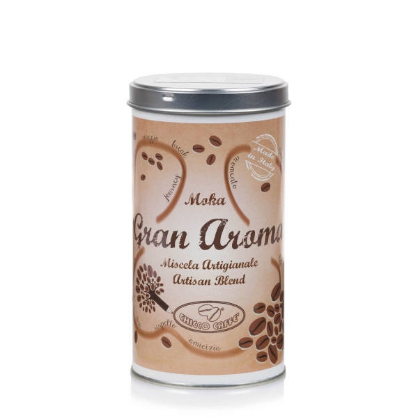 Roasted Ground Coffee in cans GRANAROMA for Moka 250 gr/can